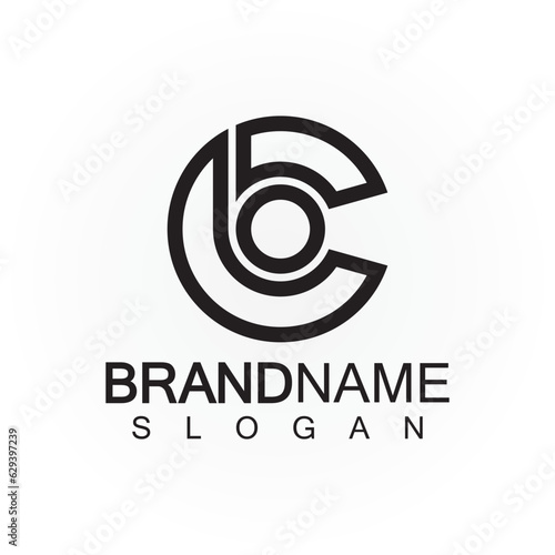 Alphabet letters monogram logo CB,BC,B and C, elegant and Professional letter icon design