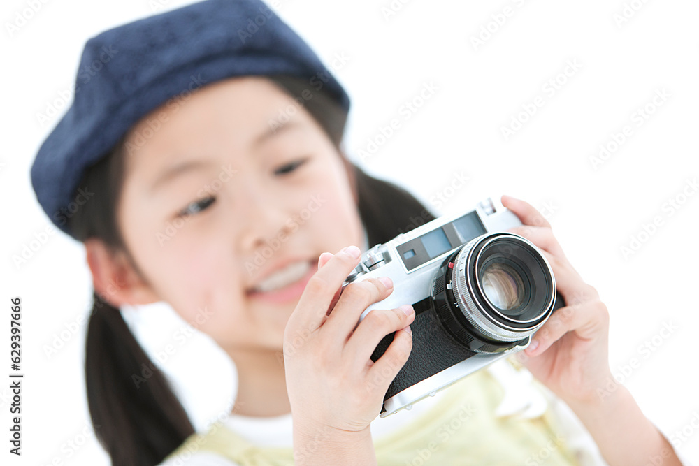 カメラを持った女の子 カメラを持った女の子