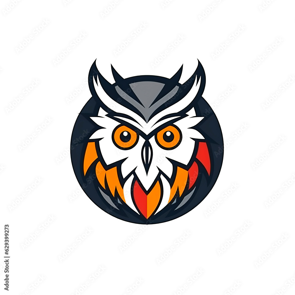 Fototapeta premium Icono logo de Buho