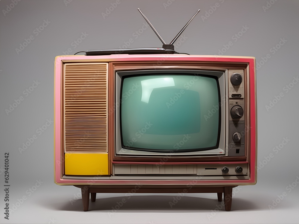 Colored old tv