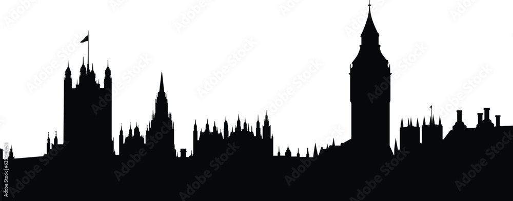 London Big Ben Skyline Silhouette