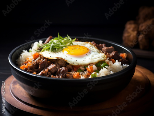 Korean beef fried rice (Ai generative)