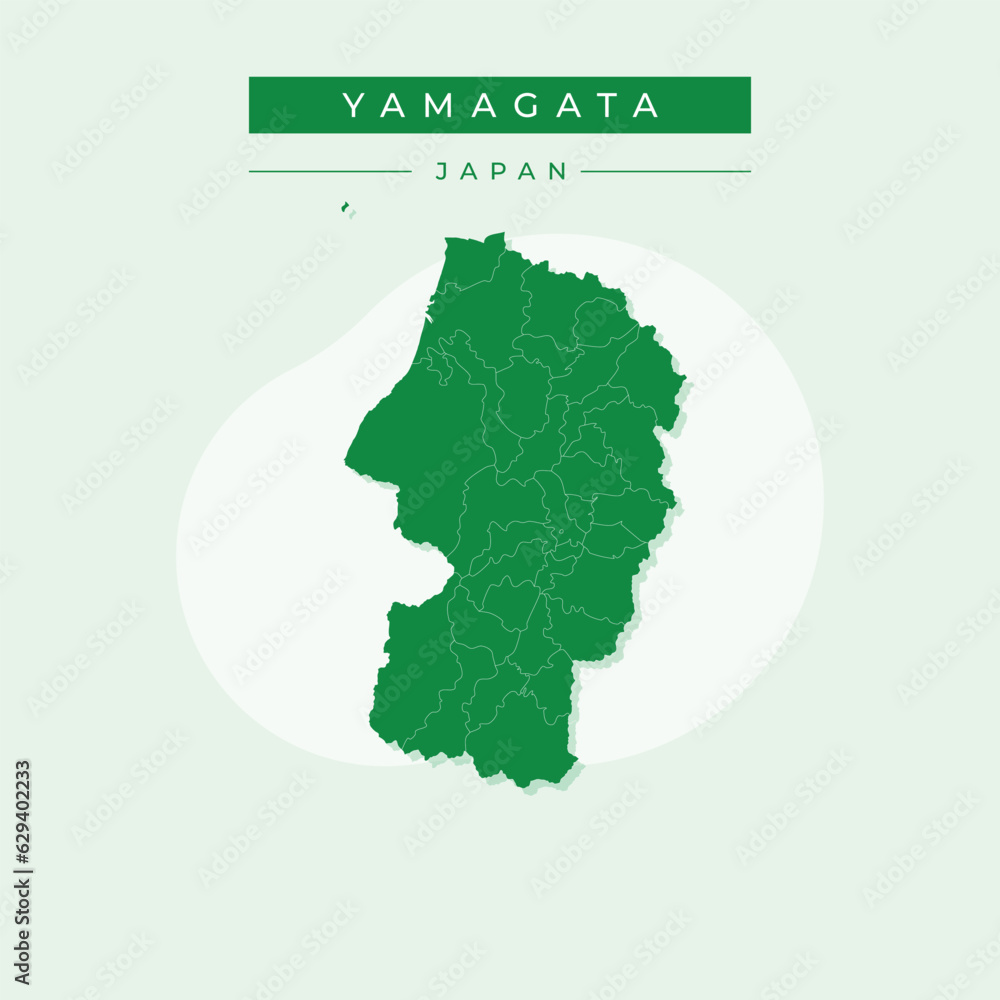 Vector illustration vector of Yamagata map japan