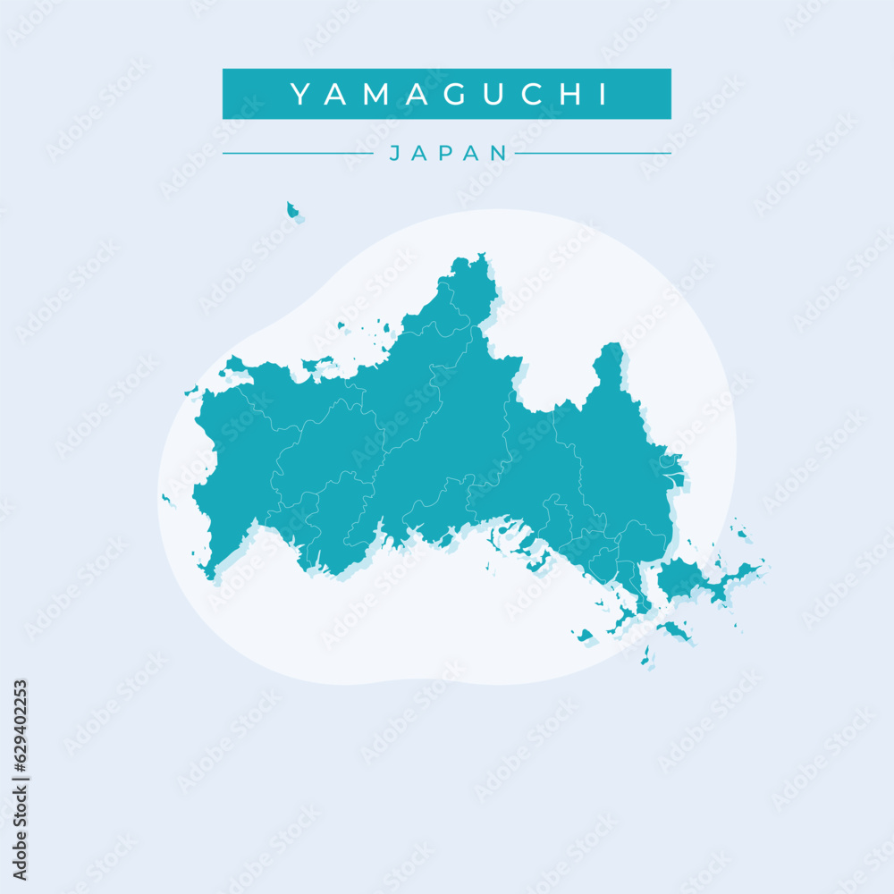 Vector illustration vector of Yamaguchi map japan Vector illustration vector of Yamaguchi map japan