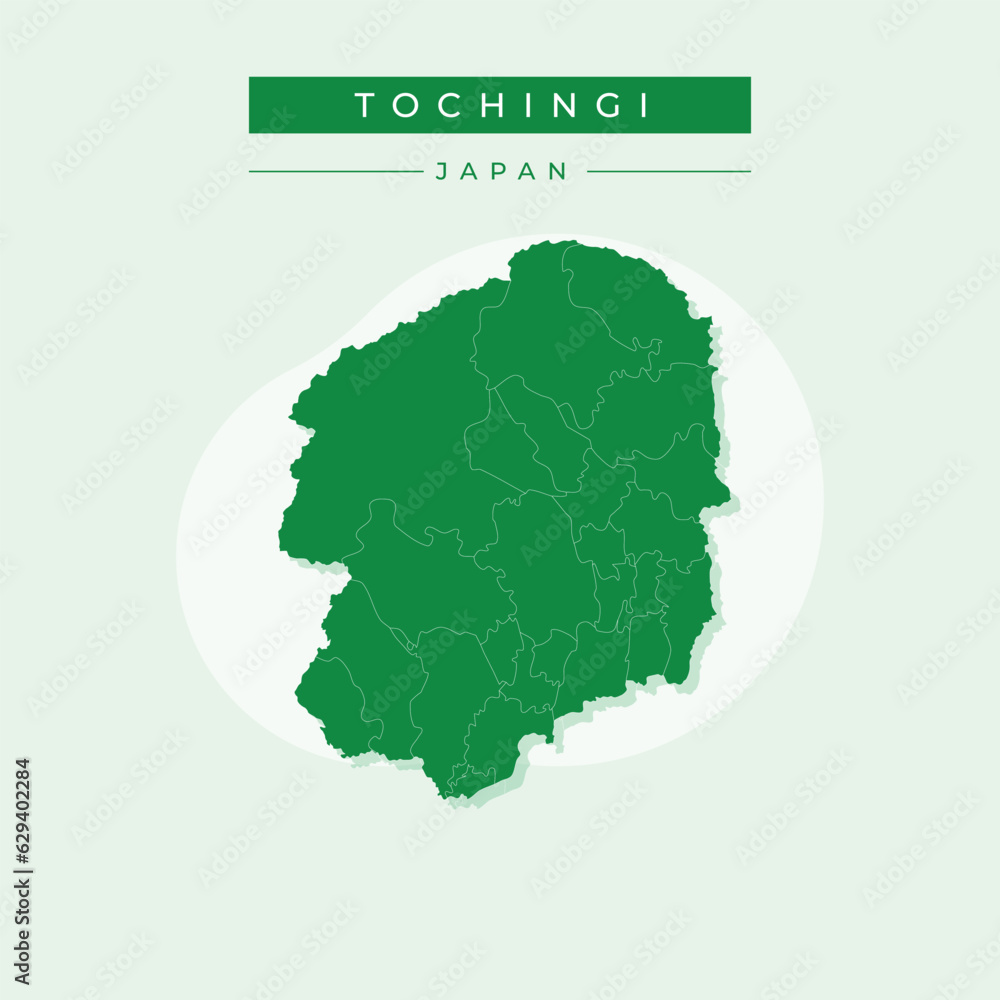 Vector illustration vector of Tochigi map japan