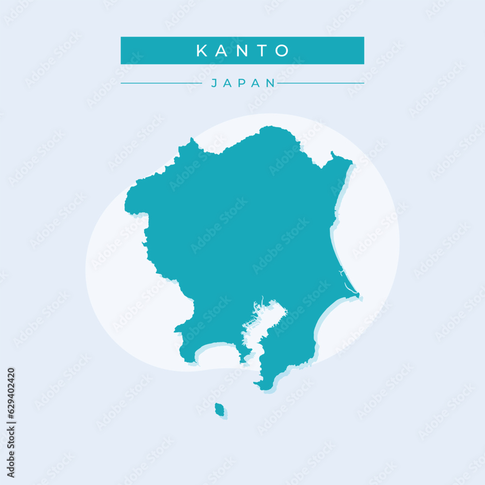 Vector illustration vector of Kanto map japan