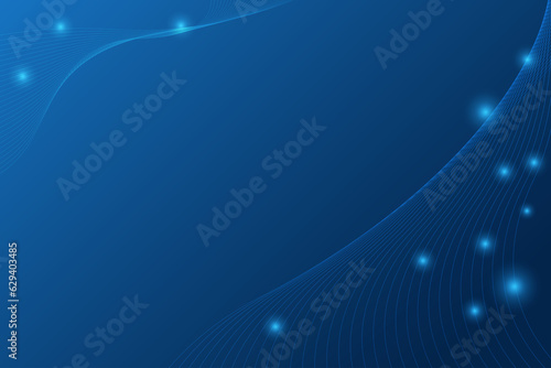 Technology background with science particles. Network connection with light.