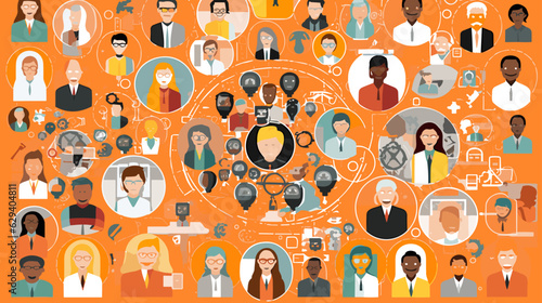 Concept vector illustration of LLM (Large Language Models).	