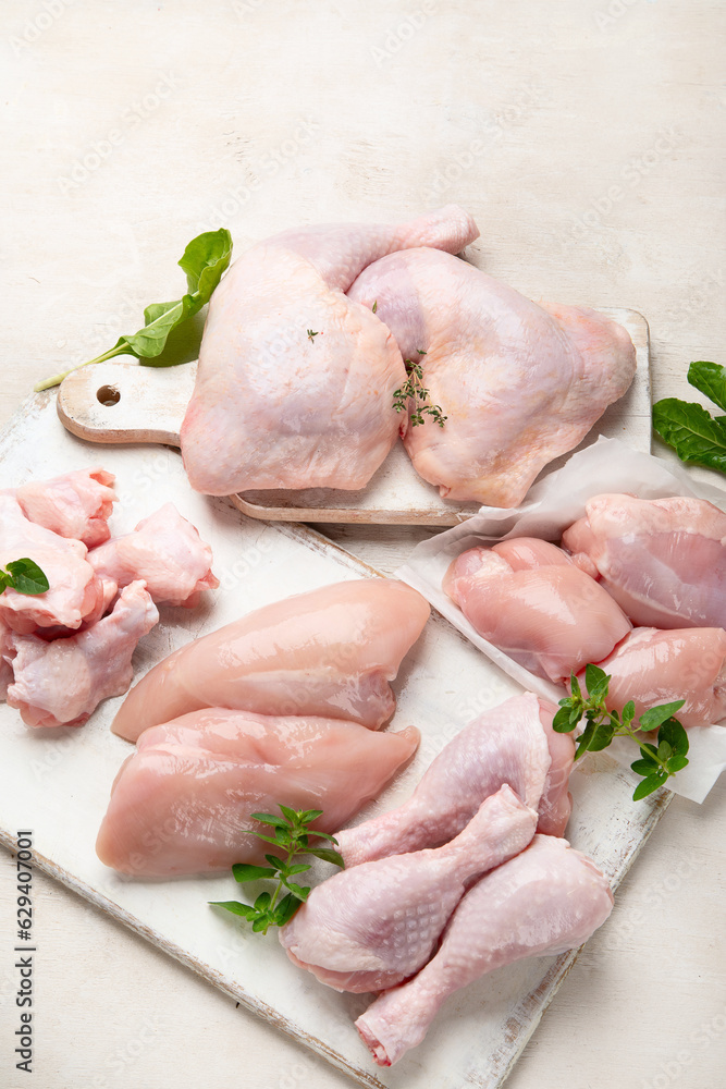 Fresh chicken meat. Healthy eating.