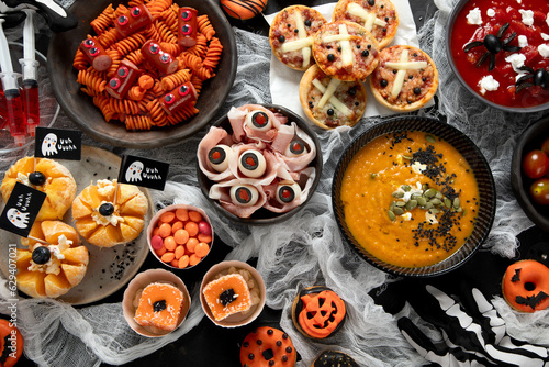 Halloween food ideas for a family dinner.