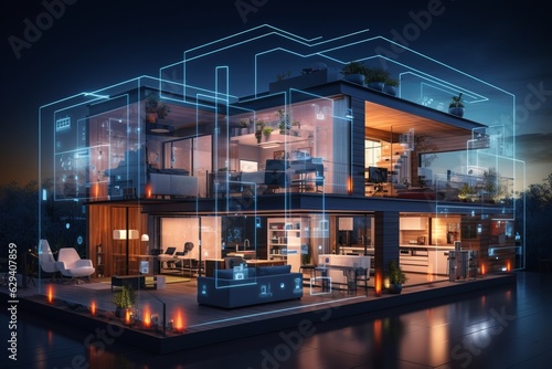 Smart Home Equipped With AI Technology, Generative AI © Box Milk