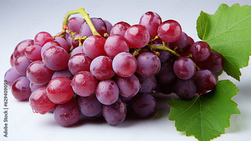 Fototapeta premium Photo of fresh and sweet red and green grapes