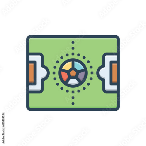 Color illustration icon for middle