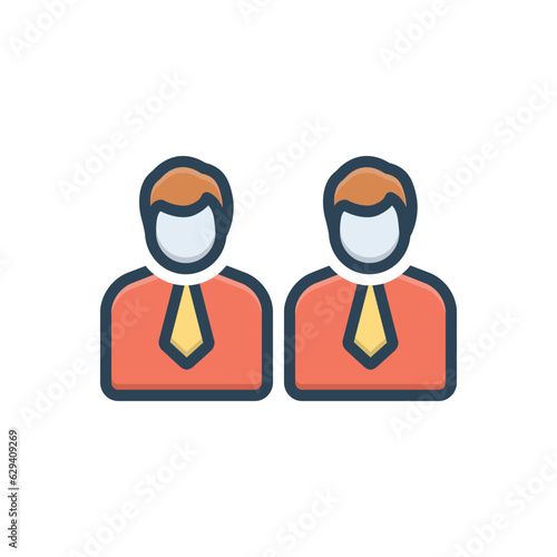 Color illustration icon for boys