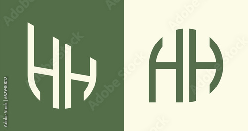 Creative simple Initial Letters HH Logo Designs Bundle.