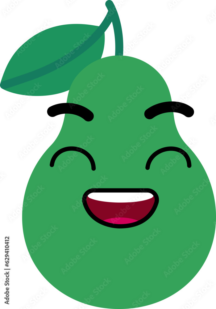 Avocado Face Smile Open Mouth Avocado Face Smile Open Mouth