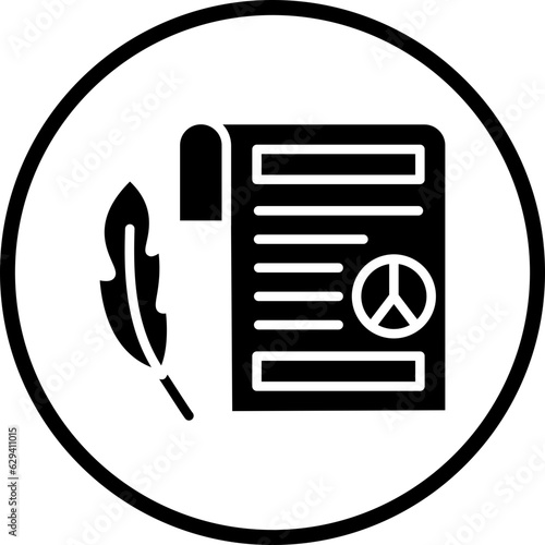 Vector Design Peace Treaty Icon Style