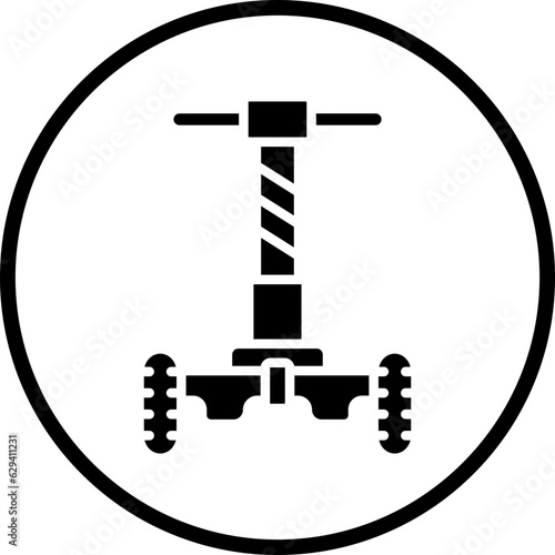 Vector Design Police Segway Icon Style