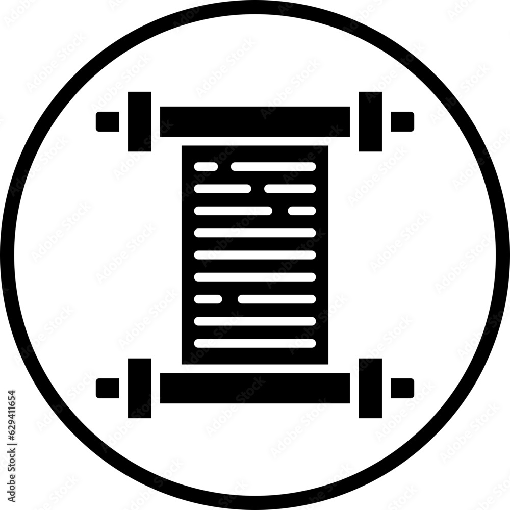 Vector Design Opened Scroll Icon Style Vector Design Opened Scroll Icon Style