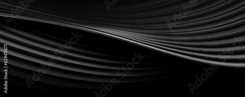 Modern design. Gray gradient graphic art and illustration. White lines on black background. Clean and vintage abstract curve shape
