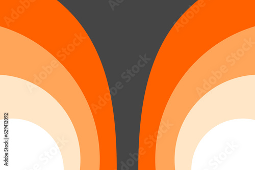 abstract background retro style shading color brown orange iovry white. fountain shape abstract background for banner backdrop website design poster card.