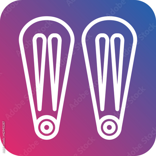 Vector Design Hair Pin Icon Style