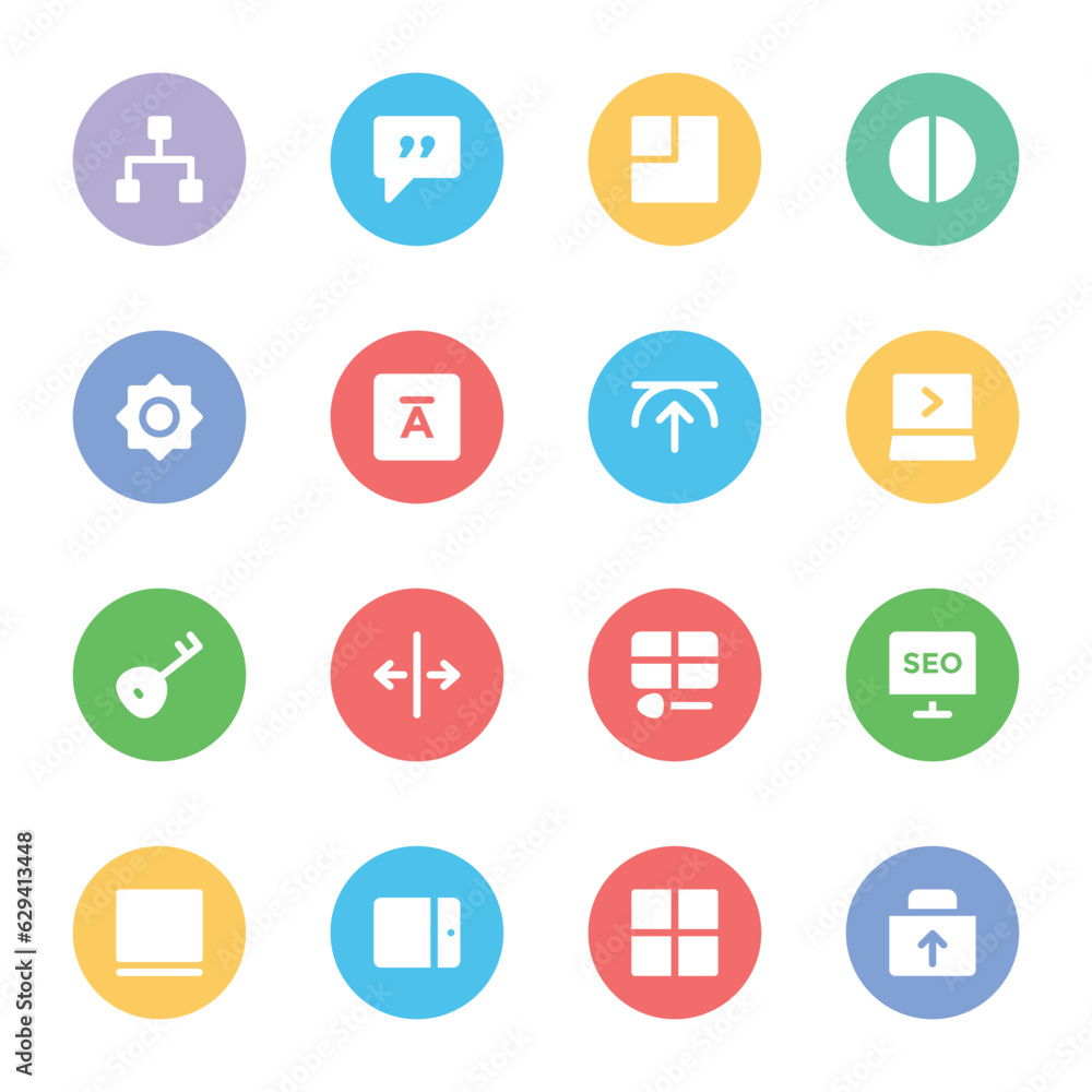Web Development and Design Tools Bold Line Icons
Web Development and Design Tools Bold Line Icons