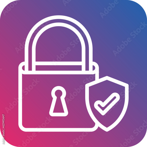 Vector Design Padlock Icon Style