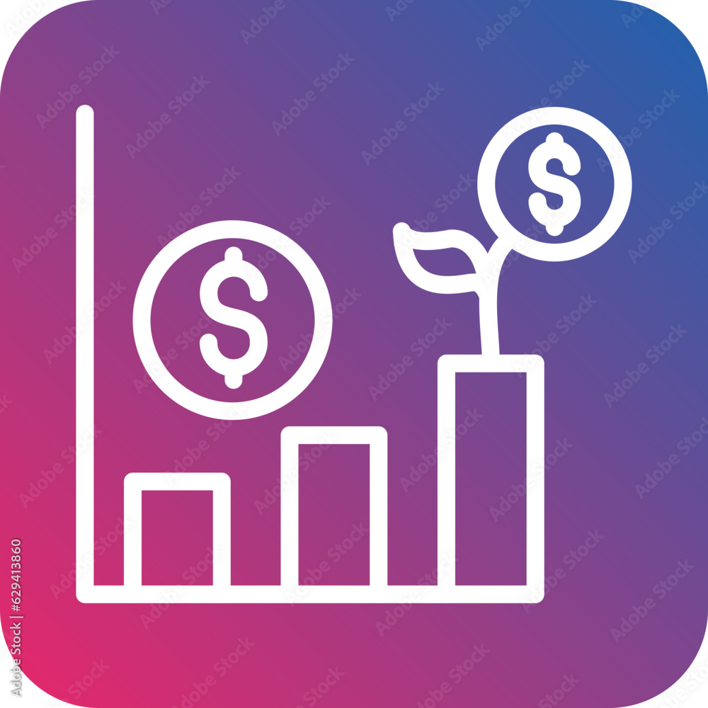 Vector Design Business Growth Icon Style Vector Design Business Growth Icon Style