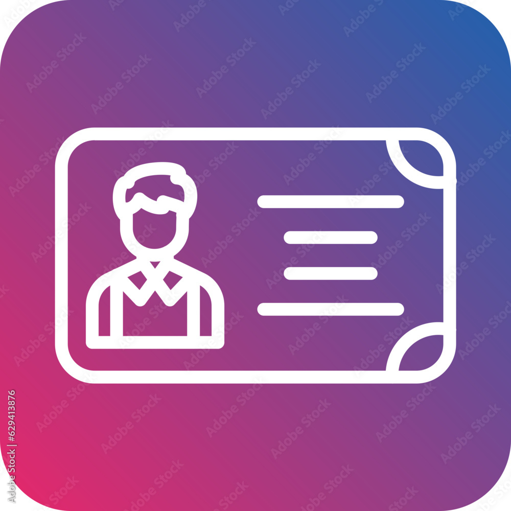 Vector Design ID Card Icon Style Vector Design ID Card Icon Style