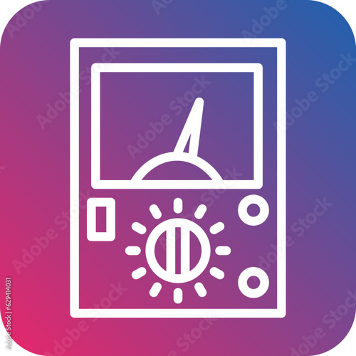 Vector Design Ammeter Icon Style
