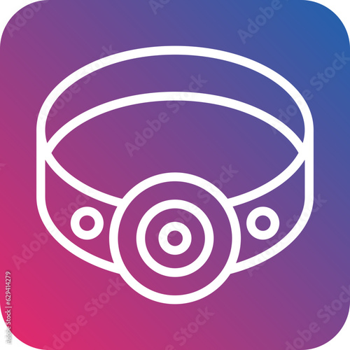 Vector Design Head Lamp Icon Style