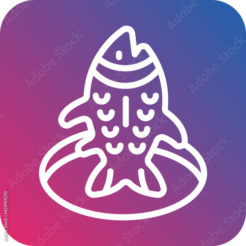 Vector Design Ice Fishing Icon Style