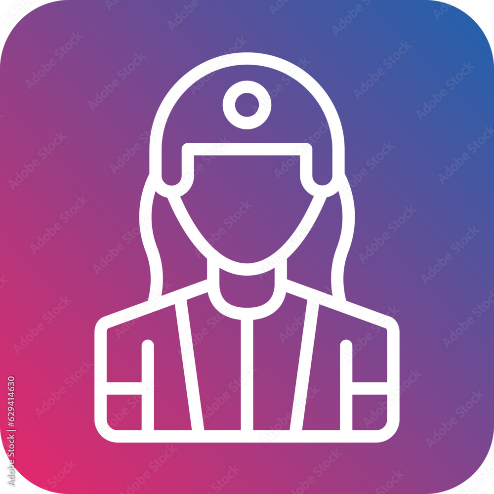 Vector Design Female Player Icon Style Vector Design Female Player Icon Style