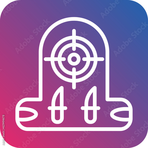 Vector Design Red Dot Sight Icon Style