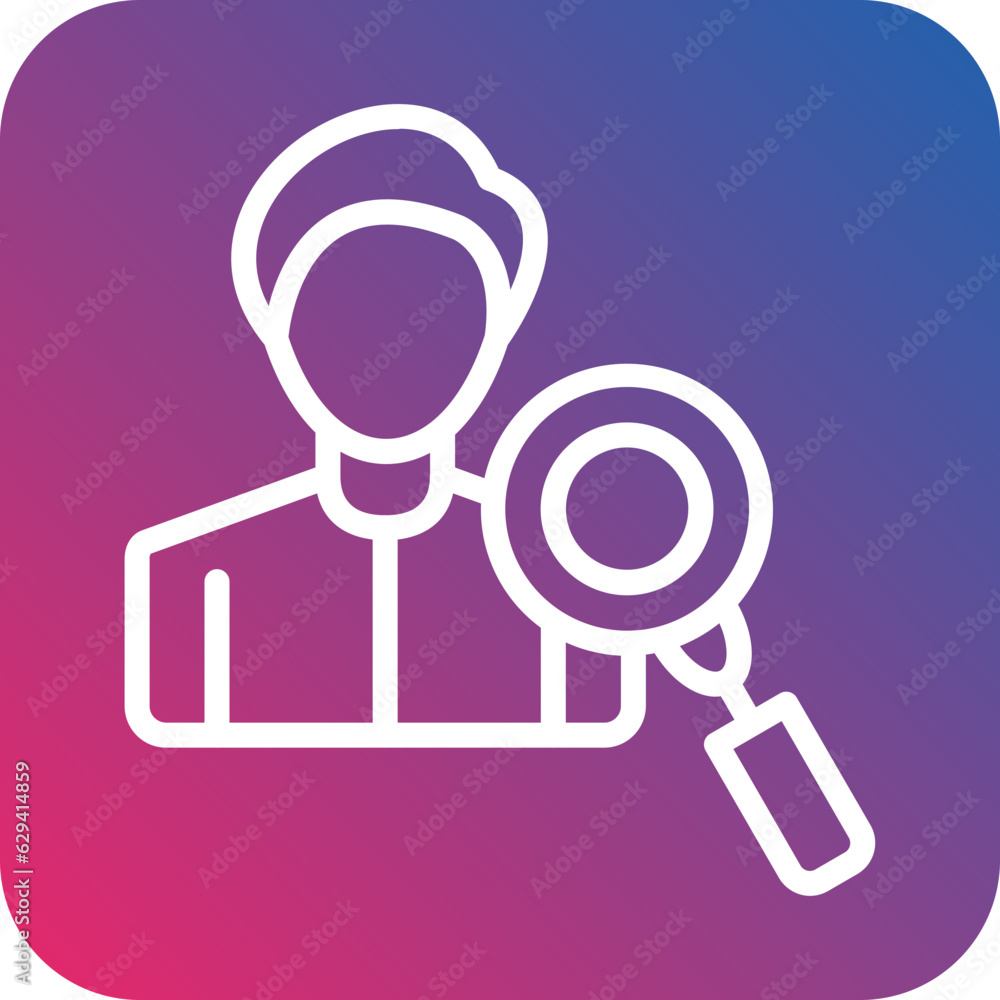 Vector Design Employee Search Icon Style Vector Design Employee Search Icon Style