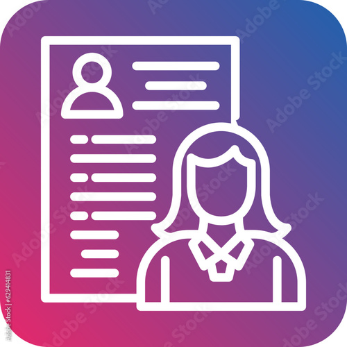 Vector Design Candidate Female Icon Style