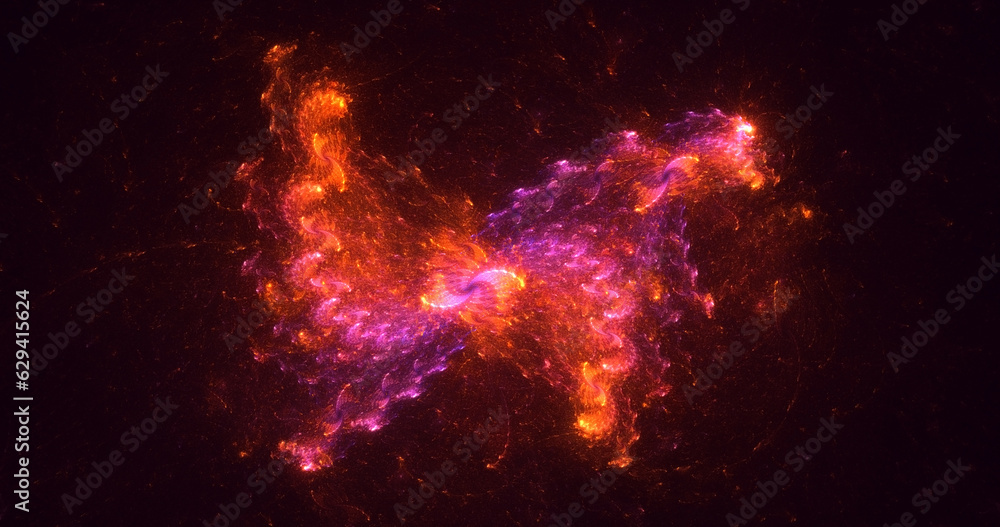 3D rendering abstract fractal light background 3D rendering abstract fractal light background