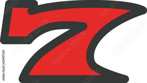 カラーシンプル娯楽関連の単品アイコン　セブン