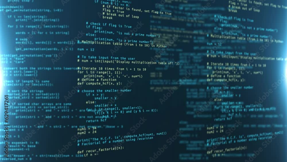 4K 3d program code moved virtual space. Data flow animation. IT, software development hacking . encrypted security code. bitcoin btc mining virtual cyber space. Programming code hacking concept.