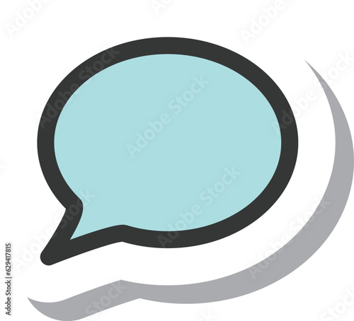 ステッカー風シンプルビジネス単品アイコン　吹き出し