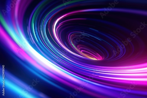 abstract futuristic background with pink blue glowing neon moving high speed wave lines and bokeh lights. Data transfer concept Fantastic wallpaper