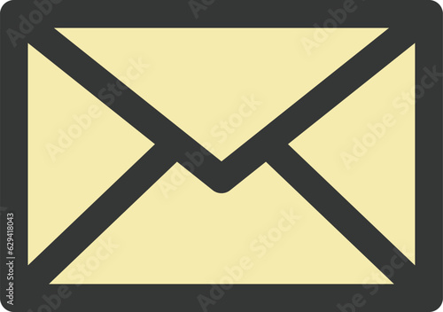 カラーシンプルビジネス単品アイコン　メール