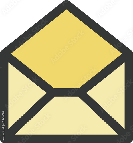 カラーシンプルビジネス単品アイコン　メール開封