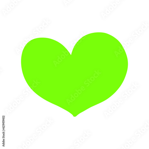 green heart with leaves