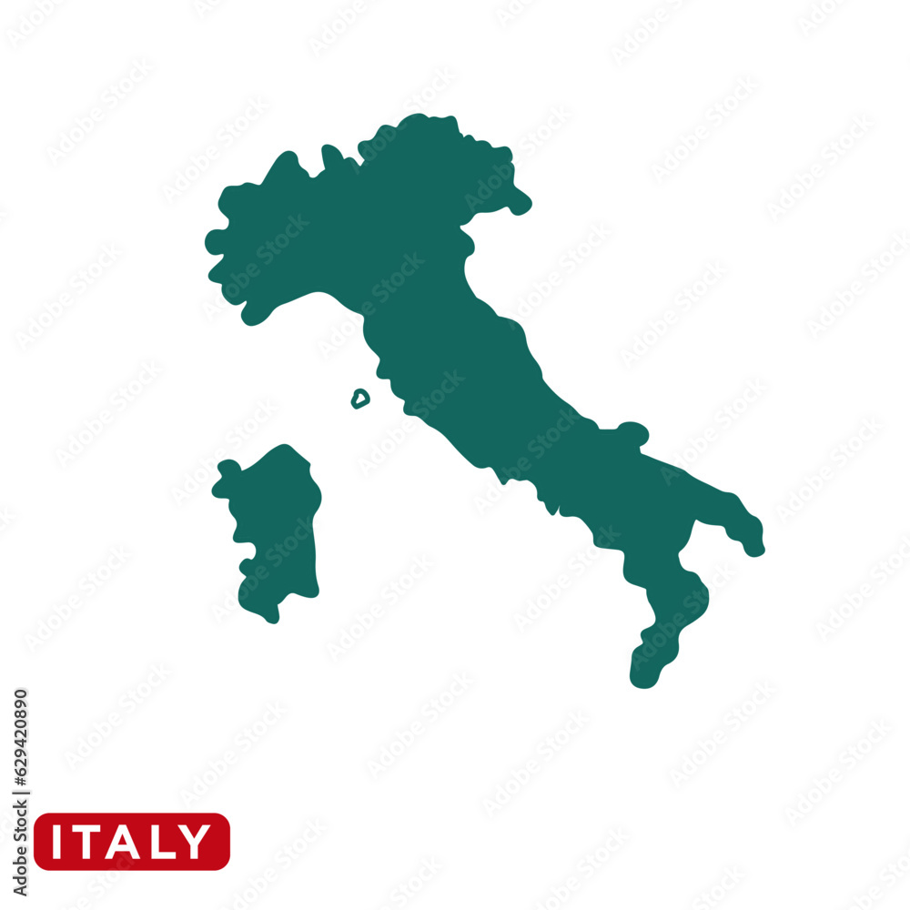 Italy Map icon vector logo design template Italy Map icon vector logo design template