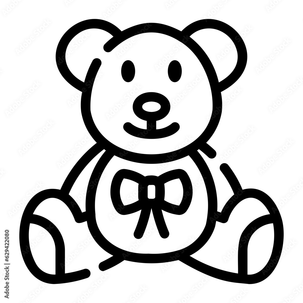Obraz premium teddy bear Line Icon