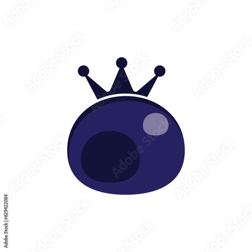 eggplant king logo fruit design.