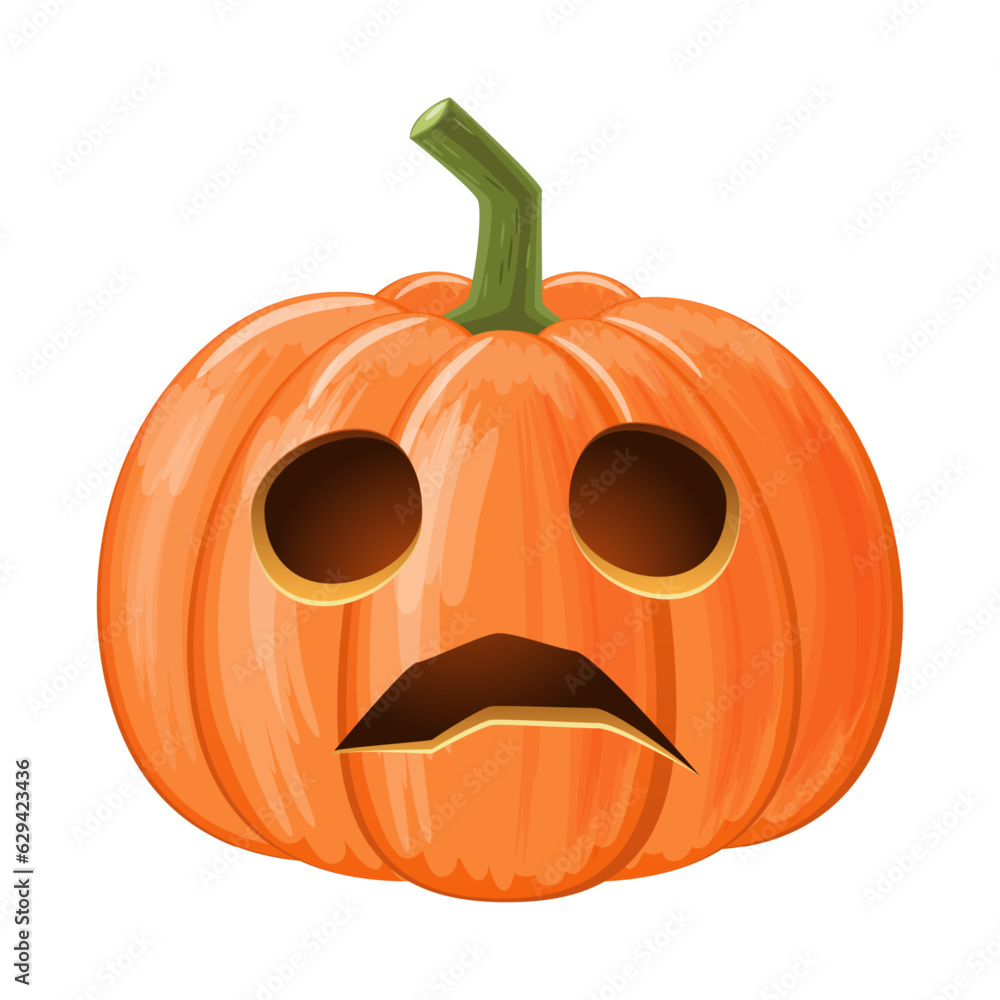 Halloween pumpkin . Jack o'lantern . Isolated white background . Vector . Halloween pumpkin . Jack o'lantern . Isolated white background . Vector .