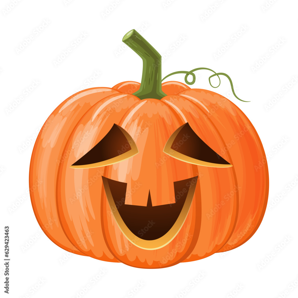Halloween pumpkin . Jack o'lantern . Isolated white background . Vector . Halloween pumpkin . Jack o'lantern . Isolated white background . Vector .